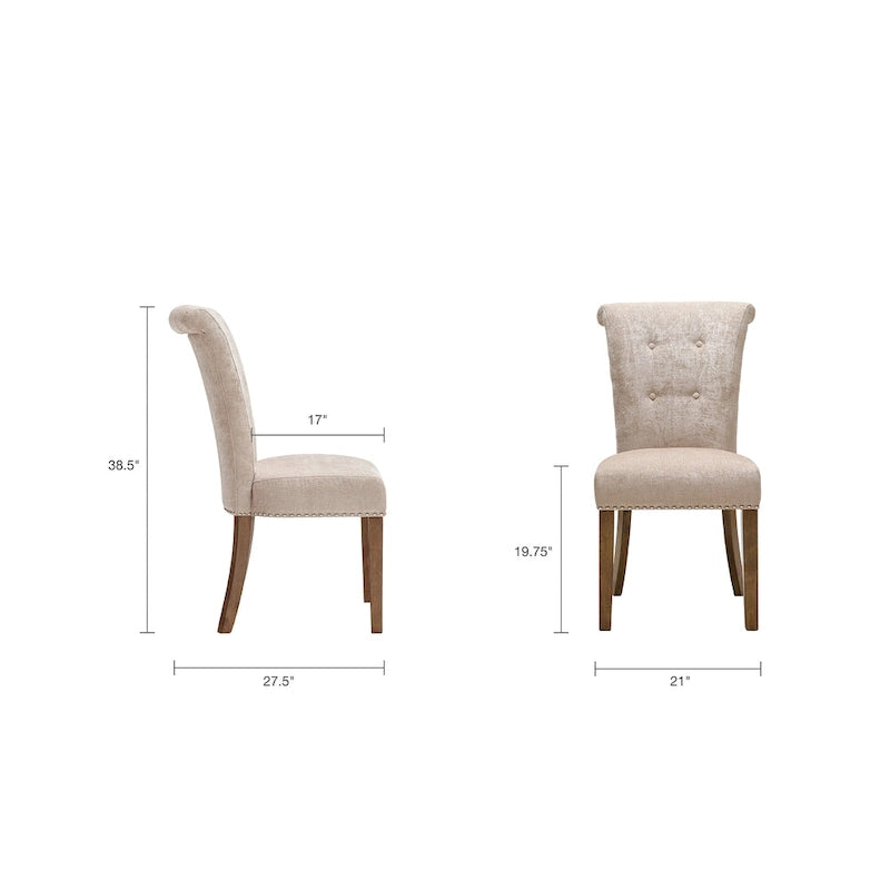 Sedia da pranzo color crema Madison Park Weldon (Set di 2)