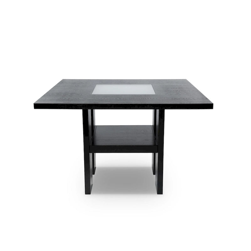 Blanton Contemporary Black Solid Wood LED 5-Piece Counter Height Dining Table Set by Furniture of America