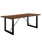 Mass Rustic Walnut Solid Wood 7-Piece Dining Set by Furniture of America