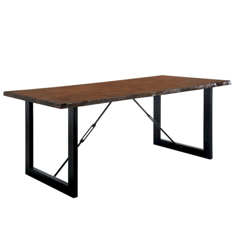 Mass Rustic Walnut Solid Wood 7-Piece Dining Set by Furniture of America