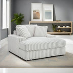 Roundhill Furniture Azulu Oversized Chaise, with Cup holders and USB Charging