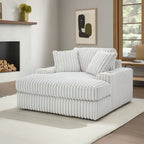 Roundhill Furniture Azulu Oversized Chaise, with Cup holders and USB Charging