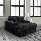 Roundhill Furniture Azulu Oversized Chaise, with Cup holders and USB Charging