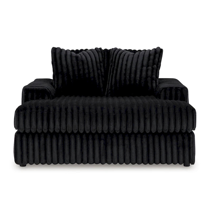Roundhill Furniture Azulu Oversized Chaise, with Cup holders and USB Charging