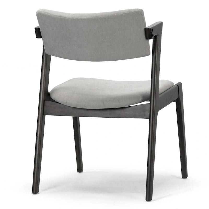 Set of 2 Auden Retro Modern Black Wood Wing Chair