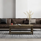 Bridgevine Home Joshua Creek 48 inch Coffee Table, No Assembly Required, Barnwood Finish