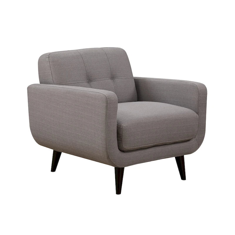 Crystal Grey 3-Piece Living Room Sofa Set