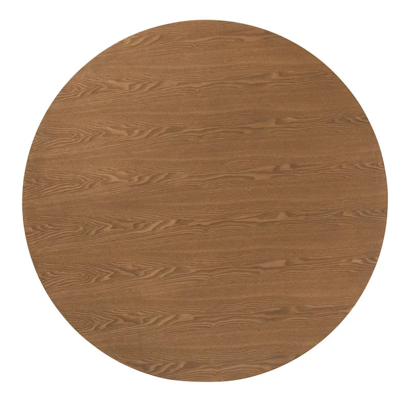Denmark Mid-Century Modern French Oak Brown Finished Rubberwood Dining Table - N/A
