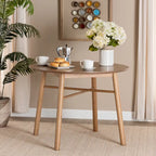Denmark Mid-Century Modern French Oak Brown Finished Rubberwood Dining Table - N/A