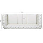 Divano a 3 Posti Chesterfield con Braccioli Arrotondati 84