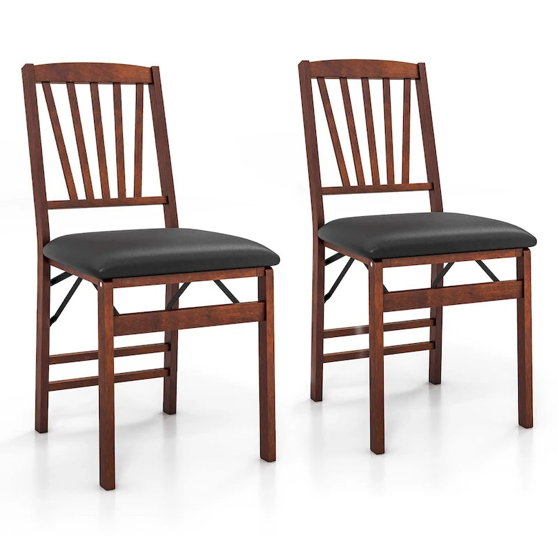 2 Pack Folding Dining Chairs Foldable Chairs w/ High Backrest