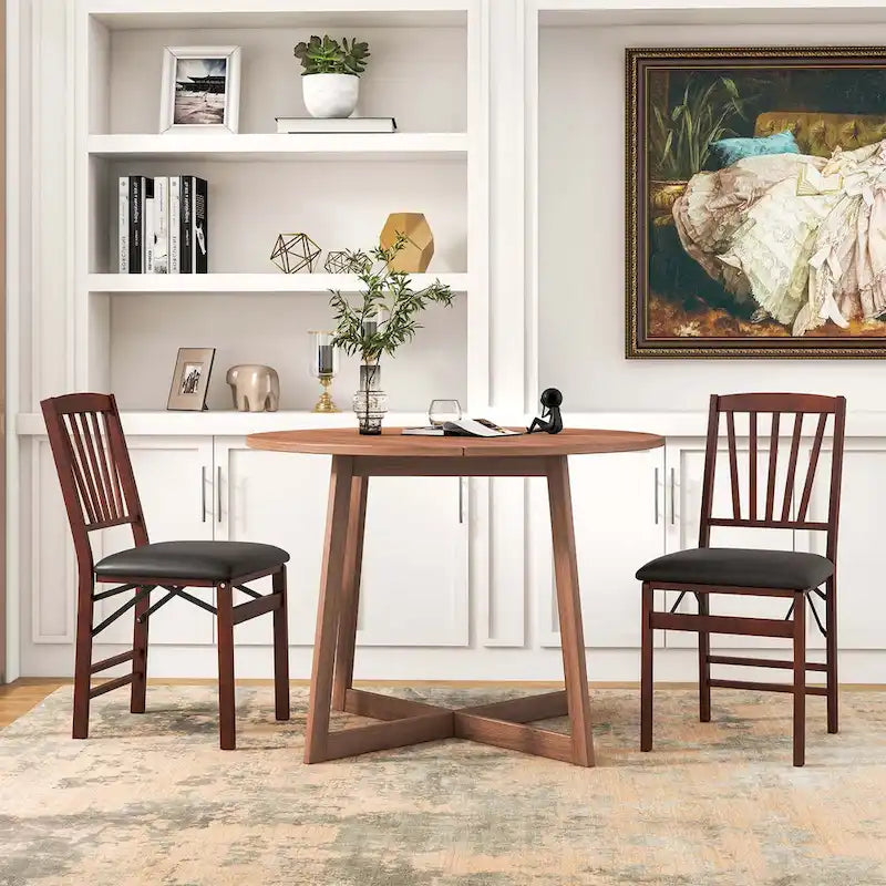 2 Pack Folding Dining Chairs Foldable Chairs w/ High Backrest