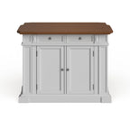 Copper Grove Cannington White Distressed Oak Kitchen Island