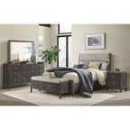 Portia 58 Wide Bedroom Storage Bench, Brushed Brindle