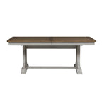 Farmhouse Reimagined Antique White Opt 6 Piece Trestle Table Set