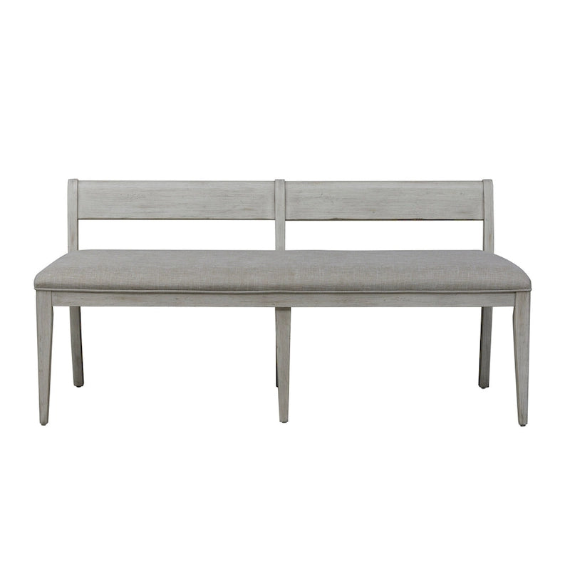 Farmhouse Reimagined Antique White Opt 6 Piece Trestle Table Set