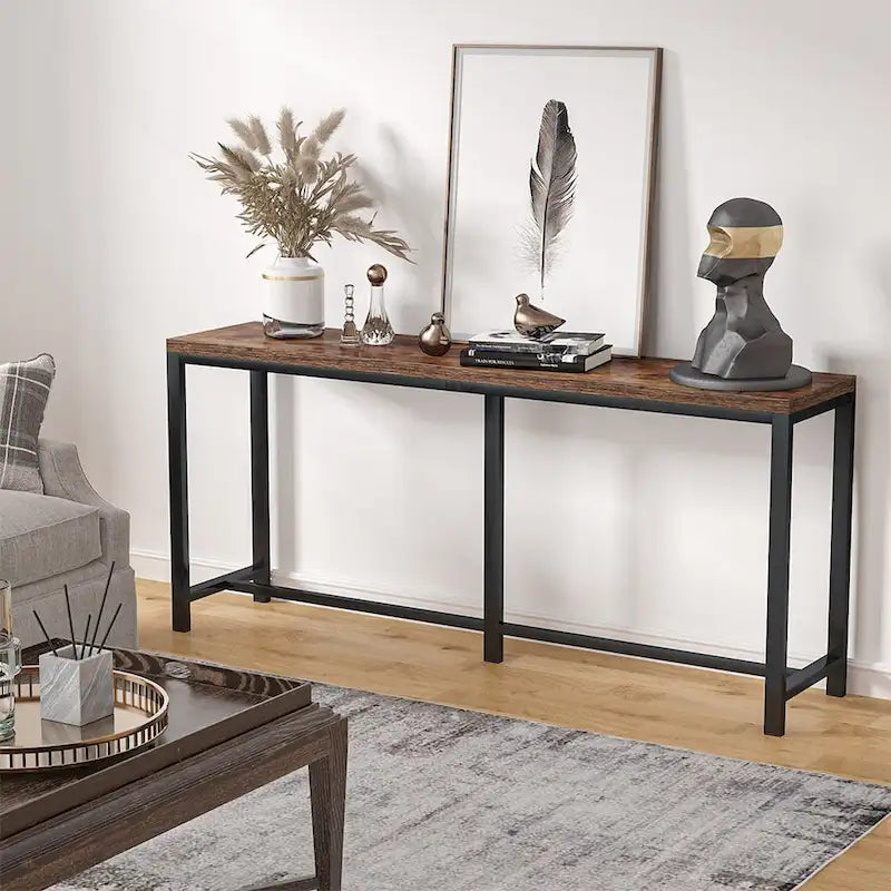 70.9 inch Extra Long Console Table Behind Sofa Couch, Narrow Entryway Table