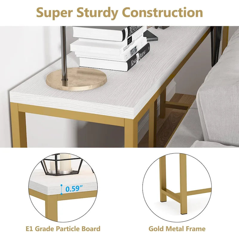 70.9 inch Extra Long Console Table Behind Sofa Couch, Narrow Entryway Table