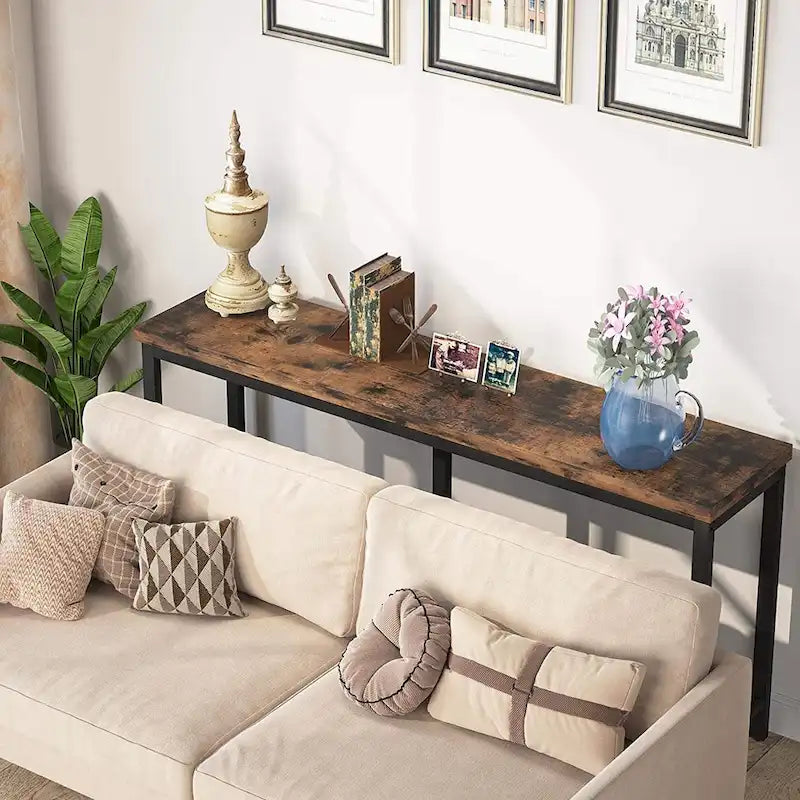 70.9 inch Extra Long Console Table Behind Sofa Couch, Narrow Entryway Table
