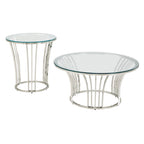 Cottbus Chrome Finish Coffee Table with Glass Top by iNSPIRE Q Bold