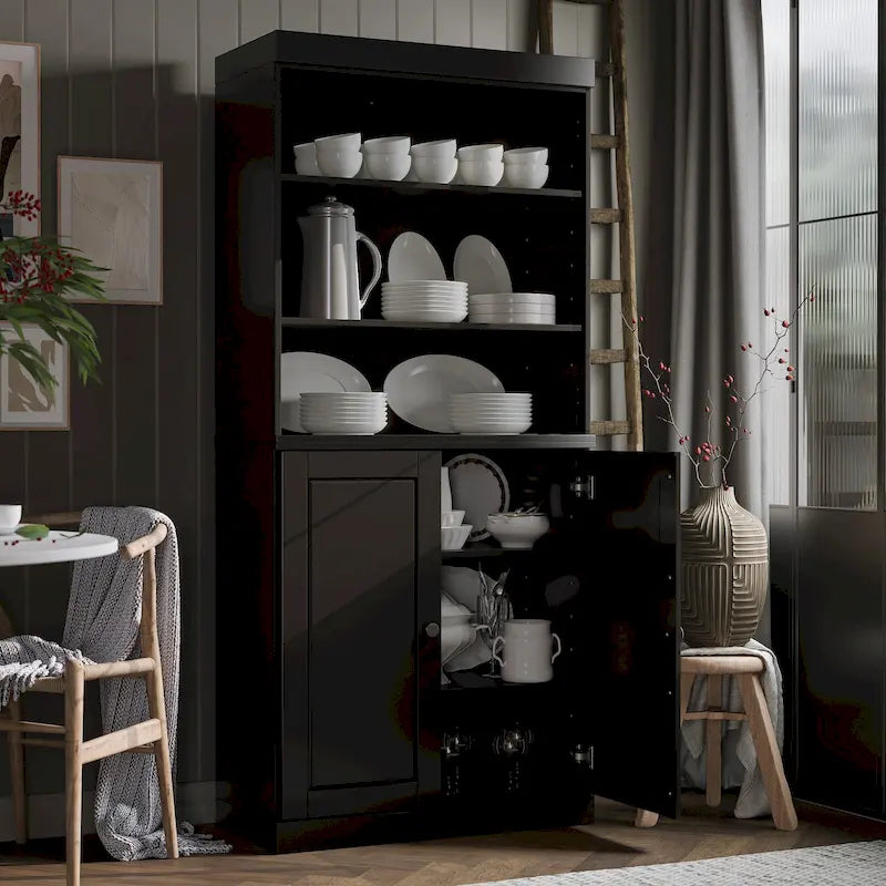 100% Solid Wood 32 Kitchen Pantry Cabinet with 2 Doors by Palace Imports