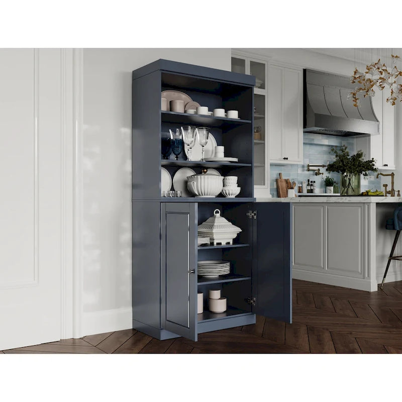 100% Solid Wood 32 Kitchen Pantry Cabinet with 2 Doors by Palace Imports
