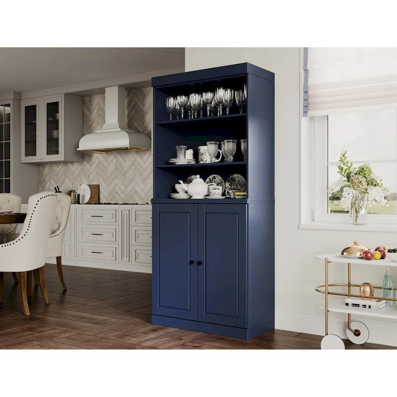 100% Solid Wood 32 Kitchen Pantry Cabinet with 2 Doors by Palace Imports