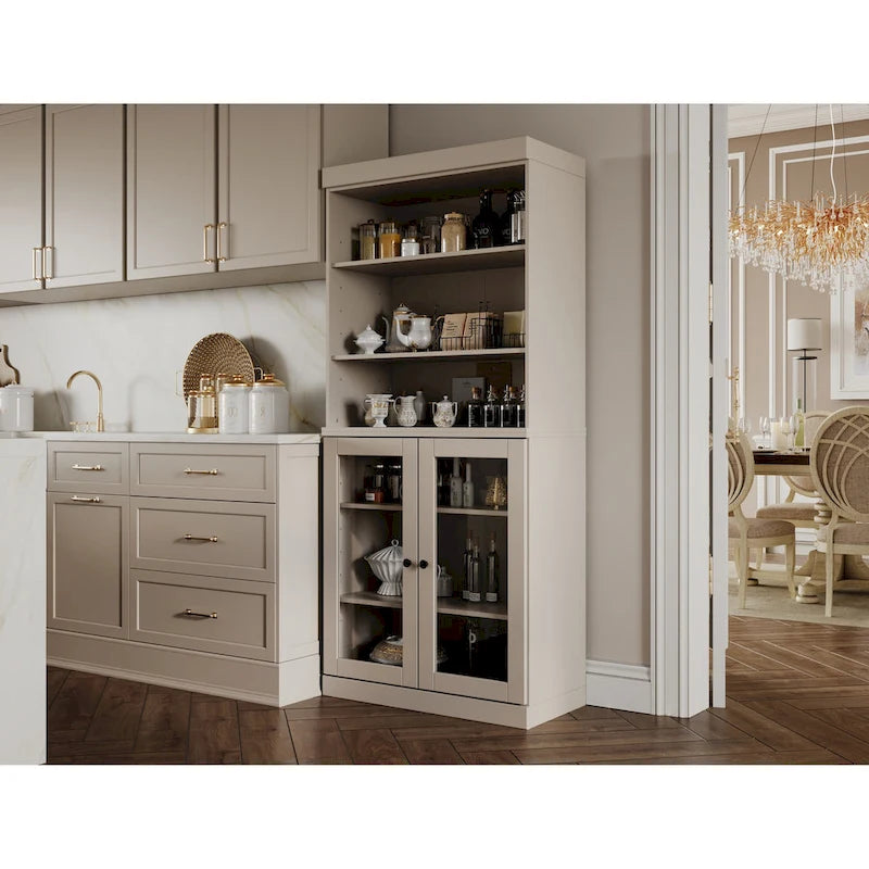 100% Solid Wood 32 Kitchen Pantry Cabinet with 2 Doors by Palace Imports