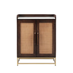 Spence Wooden Bar Cabinet with Marble Top