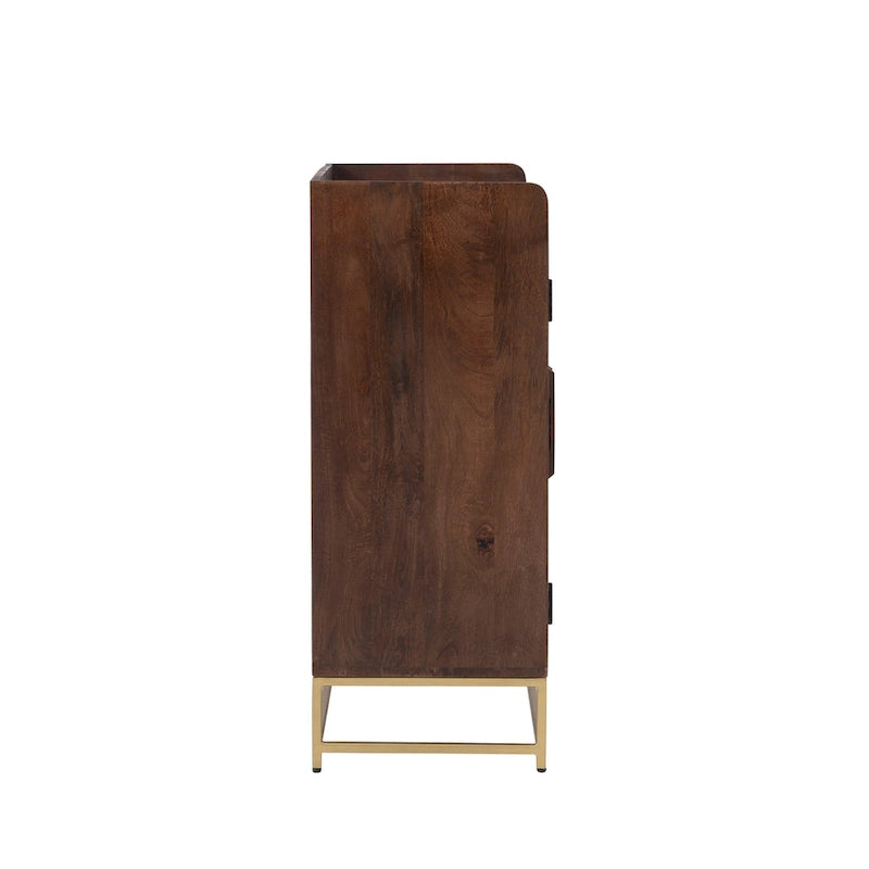 Spence Wooden Bar Cabinet with Marble Top