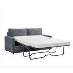 Manchester Corduroy 70 inch Square Arms Sleeper Sofa with Mattress