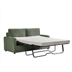 Manchester Corduroy 70 inch Square Arms Sleeper Sofa with Mattress
