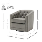 Walsh Top Grain Leather Swivel Chair