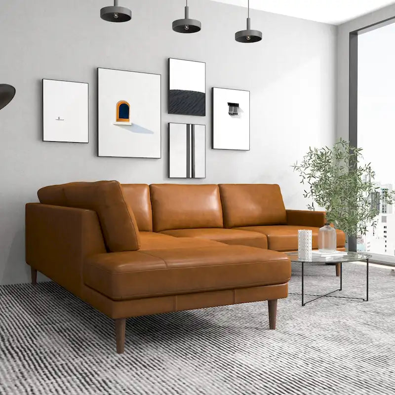 Divano sezionale angolare in tessuto Harman Modern Living Room