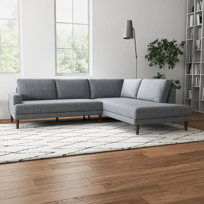 Divano sezionale angolare in tessuto Harman Modern Living Room
