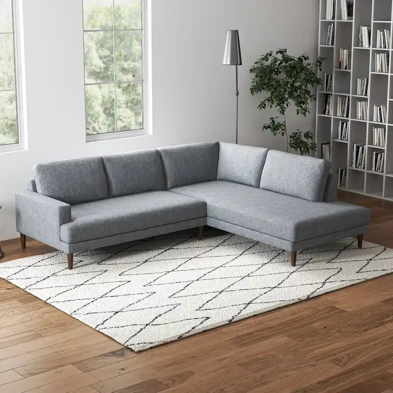 Divano sezionale angolare in tessuto Harman Modern Living Room