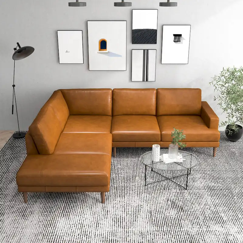 Divano sezionale angolare in tessuto Harman Modern Living Room
