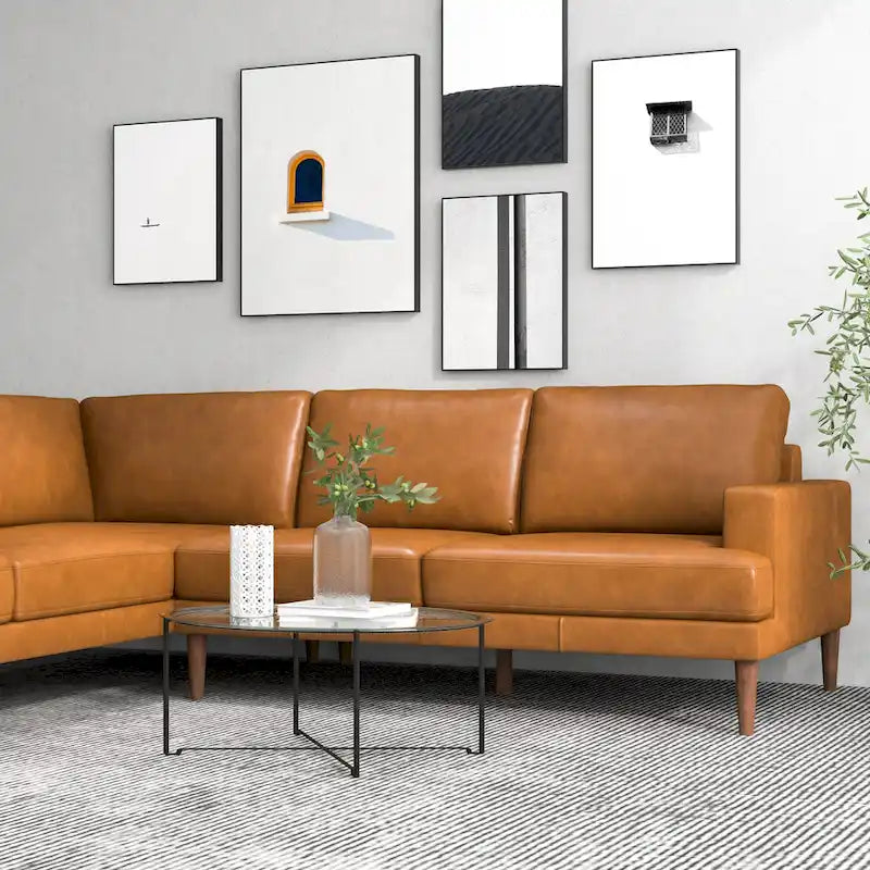 Divano sezionale angolare in tessuto Harman Modern Living Room