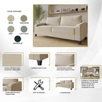 CraftPorch Simple Style Linen Upholstered Sofa