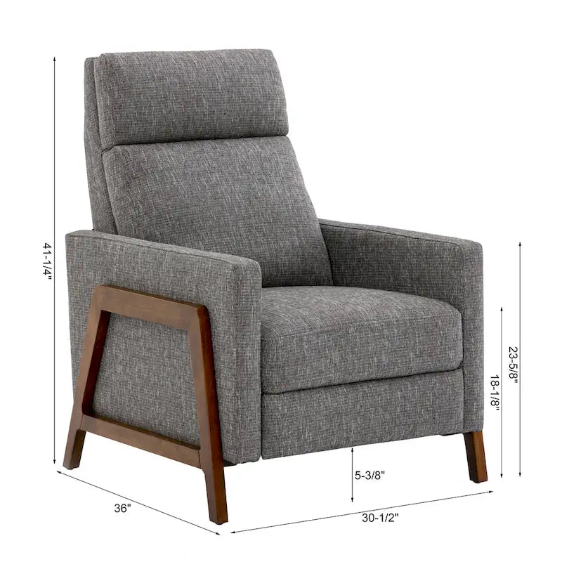 Poltrona reclinabile Vinton Push Back in tessuto tecnico di Greyson Living