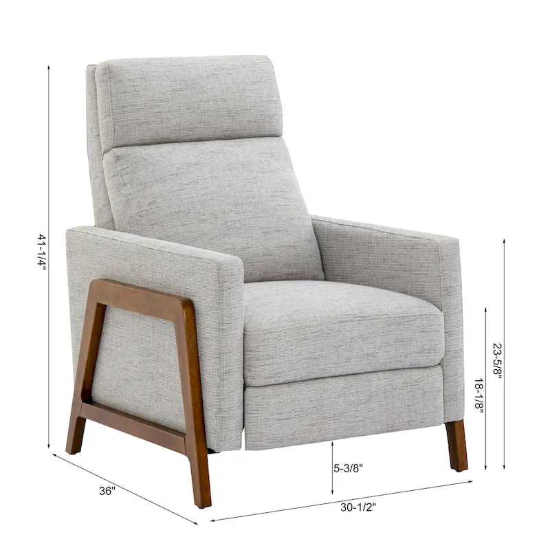 Poltrona reclinabile Vinton Push Back in tessuto tecnico di Greyson Living