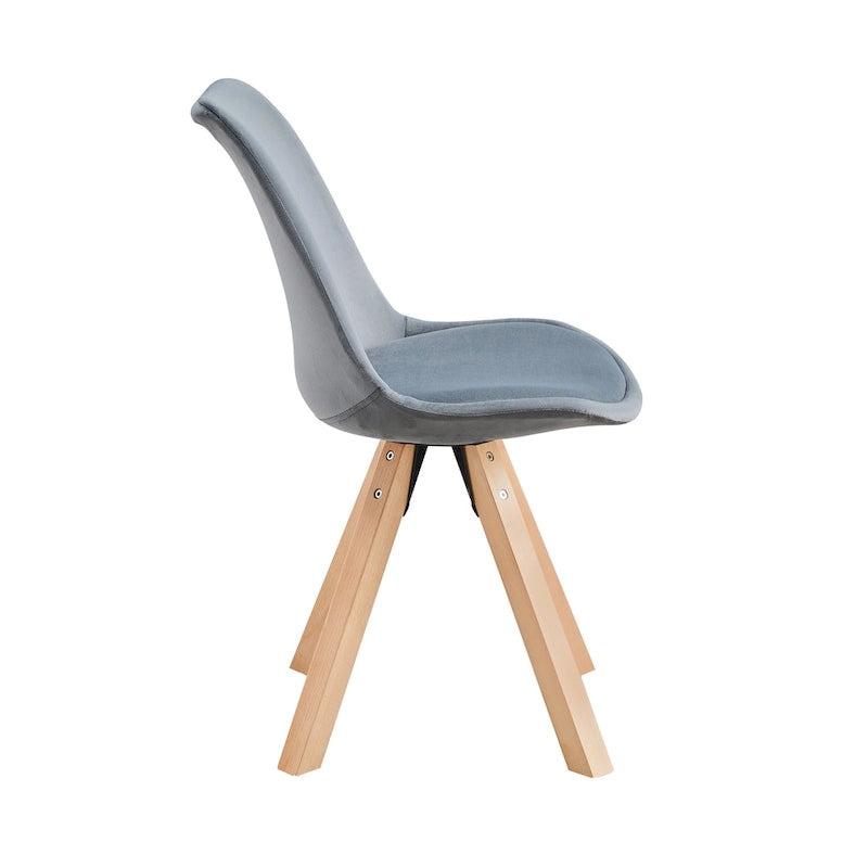 Porthos Home Poppy Dining Chairs Set of 2, Velvet and Beechwood