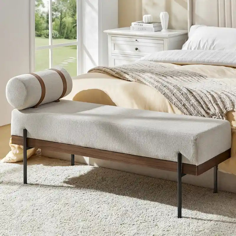 Damacio Entryway Bench with Removable Pillow
