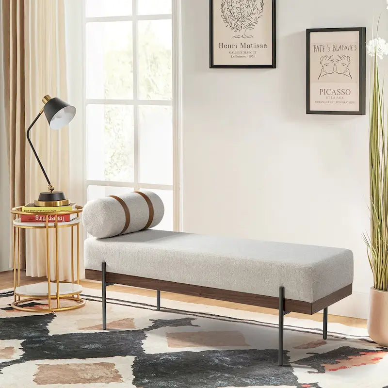 Damacio Entryway Bench with Removable Pillow