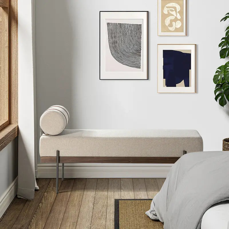 Damacio Entryway Bench with Removable Pillow