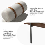 Damacio Entryway Bench with Removable Pillow