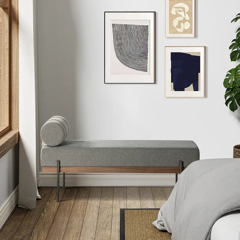 Damacio Entryway Bench with Removable Pillow