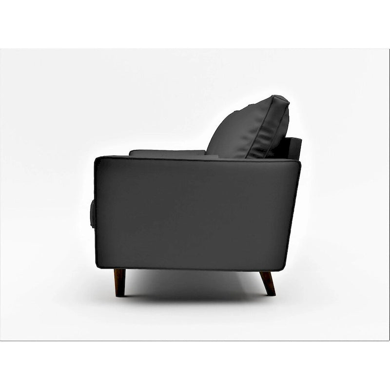 US Pride Lopez Faux Leather Mid-century Modern Loveseat