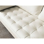 US Pride Lopez Faux Leather Mid-century Modern Loveseat