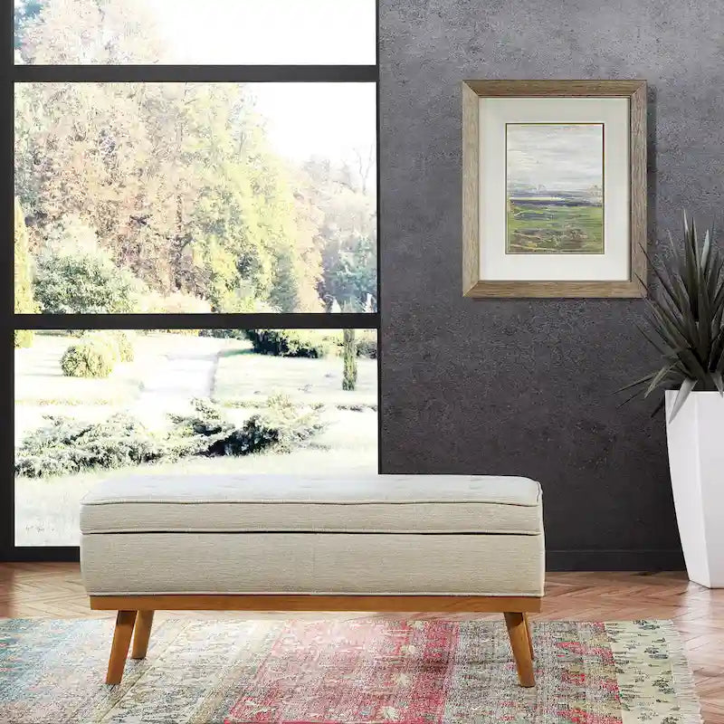 Carson Carrington Sastamala Mid-century Storage Bench
